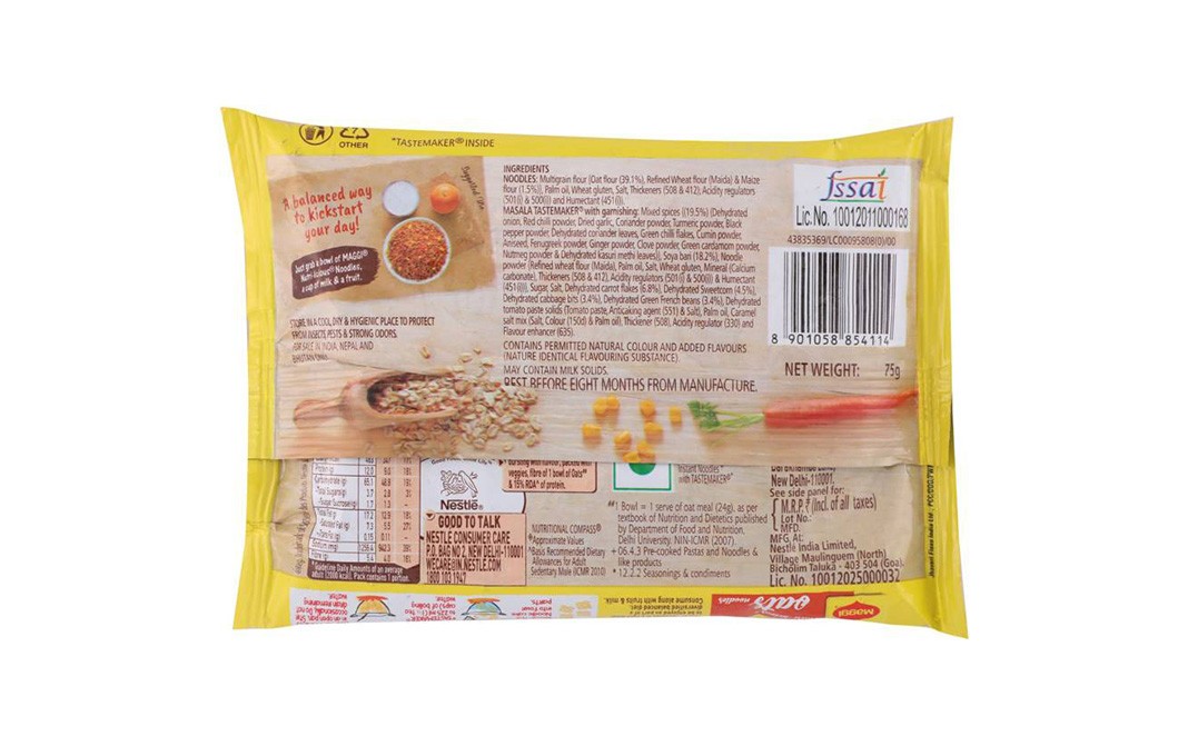 Maggi Nutri-Licious Oats Masala Noodles   Pack  73 grams